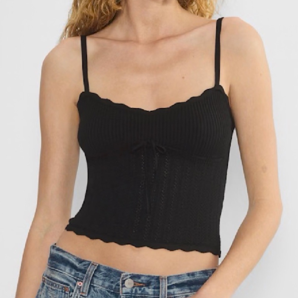 Aritzia Wilfred Soloist- Wonder Yarn Top black